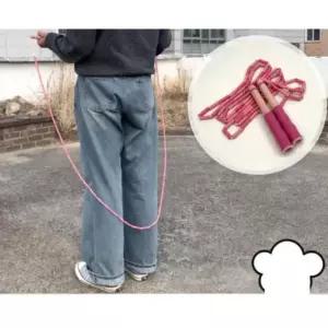 레드 구슬 깔끔한줄넘기 유산소 운동 실내 실외 길이 조절