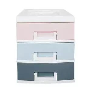 [생활] 대형 3단 소품 정리함 파스텔 컬러 서랍 수납박스