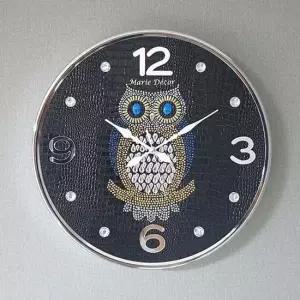 포인트 부엉이 무소음 벽시계 (대) 블랙 벽시계 벽걸이시계 인테리어벽시계 예쁜벽시계 인테리어소품