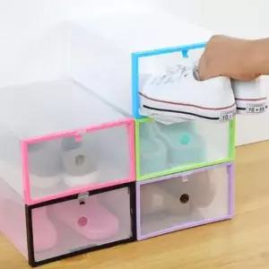 [생활] 신발 보관함 운동화 정리 박스 투명한 조립식 정리함