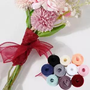 오간자 청청잡 쉬폰 리본 파티 포장 끈 4cm 9m