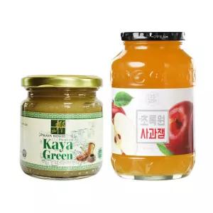 카야잼 그린 240g 초록원 사과잼 1kg 베이킹 제빵사 초코 카페 오븐 케이크