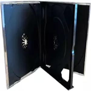 미디어팩4올 24mm 통통 멀티 쓰리 주얼 케이스(3디스크 용량) CD/DVD/게임 스토리지용 블랙 케이스(5개)