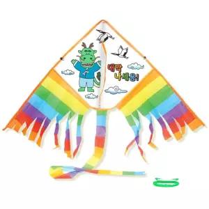 용 연 만들기 가오리연/교구/꾸미기/체험/교육용/교재/조절/단체/가을/추석/명절/초등/민속/놀이/연날리기