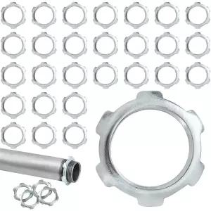 Yaocom 50개 전기 도관 잠금 너트 견고 아연 도금 강철 밀봉 피팅 경질 IMC 화학 파이프라인 및 산업용