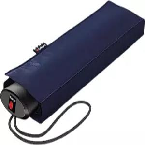 Knirps AS.050 슬림 수동 접이식 레인 우산 - 38인치 캐노피 여행용 케이스 포함