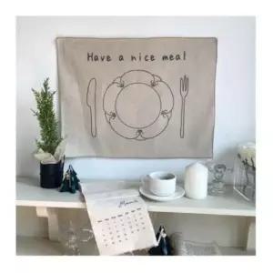 린넨 디쉬 패브릭 포스터 가림막 커튼 가리개 커텐 바란스 가림천 천포스터 가림천