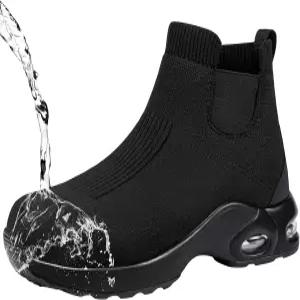 남성용 라르메른 스틸 토 슈즈 여성용 방수 작업화 미끄럼 방지 안전 운동화 산업용 에어 쿠션 첼시 부츠에