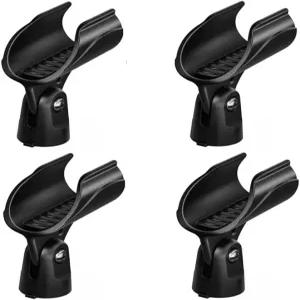 Shure 무선 마이크 핸드헬드 송신기용 WA371 클립 클램프 홀더 4개 팩