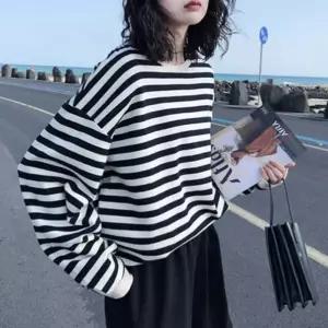 스트라이프티 루즈핏 여자 줄무늬 오버핏 캐주얼