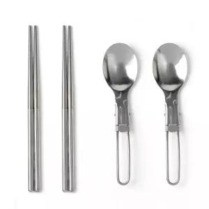 접이식 수저 2인세트 케이스포함 숟가락 캠핑 등산