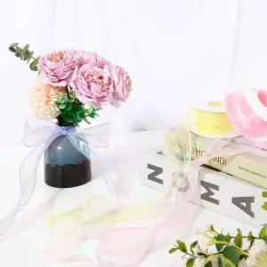 오로라 청청잡리본 오간 자리본 선물 포장 끈 4cm X 9M 파티 꽃집 장식끈 재료