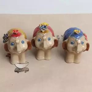 장미코끼리 세마리 소품인형 3P) 미니어처소품 소품인형 코끼리소품 코끼리인형 장식인형