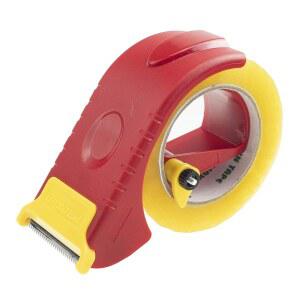 Prosun 2인치 포장 테이프 건 디스펜서, 폭 조절 가능한 박스 씰러, 상자 및 씰링용 경량 인체공학 산업용 헤비 듀티 커터, 빨간색