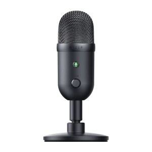 Razer Seiren V2 X PC 스트리밍 및 게임용 USB 콘덴서 마이크: 슈퍼카디오이드 픽업 패턴 - 통합 디지털 리미터 마이크 모니터링 게인 컨트롤 내장 충격 흡수 장치
