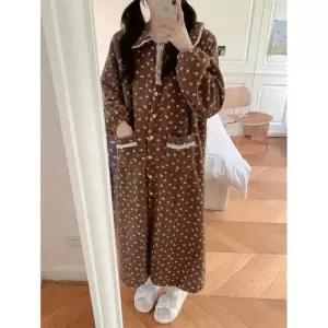 캐주얼 뽀글이 잠옷세트 슬립 잔꽃 커플 속옷 실내복 MF1