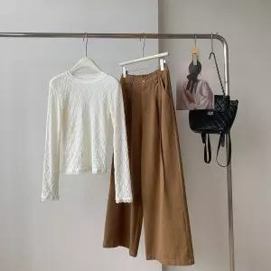 여친 망사 롱루즈핏 셔츠 퀼팅 슬림핏 탑 라운드넥 긴팔 티 레이스 MF1