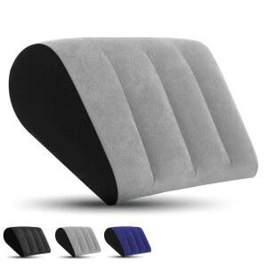 Proxtoy 휴대용 웨지 베개 풍선 쿠션 - 수면, 다리 높이, 침대 사용, 여행, 캠핑, 빠른 팽창 디플레이션(그레이)을 위한 바디 포지셔너 경량
