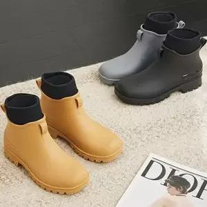 남성 BDK609Q2 러그솔 레인 첼시 앵클 방수 부츠