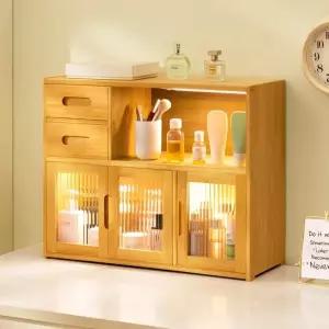 카페 감성 수납장 조립식 미니 소품 원목 슬라이딩