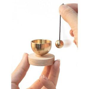 MIni 싱잉 볼 세트, 요가, 명상 및 휴식, 마음챙김, 차크라 치유, 스트레스 , 자기 조절, 여성 남성을 위한 독특한 영적 선물 (스몰 사이즈)