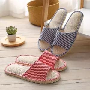 여름 WER476X9 남자 여자 예쁜 린넨 거실 실내화 슬리퍼