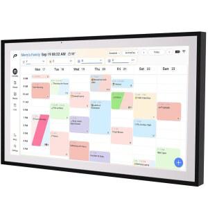 디지털 캘린더, 15.6인치 벽 플래너 및 집안일 차트, 충전식 풀 HD 터치스크린 디스플레이, 휴대용 스마트 가족 오거나이저, 이벤트 플래너, 책상 벽걸이 가능, 구독 없음, 아빠 엄마를 위한 크리스마스 선물