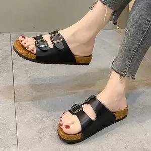 2컬러 YCA626X3 남녀공용 버클 베이직 샌들 슬리퍼