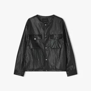 리버클래시 남성 카라리스 라운드넥 레더 자켓(LLS32511)