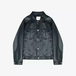 지이크 25S/S 트러커 레자 루즈핏 가죽 점퍼 블랙 (GXB9008)