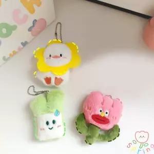 오리 튤립 인형키링 / 플라워 백참 미니 인형 가방고리