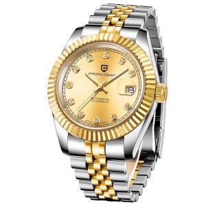 [미국배송] CEYADG 파가니 디자인 자동 시계 40MM 스테인리스 스틸 케이스 날짜 표시 NH35 무브먼트 100M 방수 합성 사파이어 크리스탈