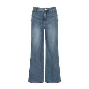 [JJ지고트](타임스퀘어점패션관)버튼 포인트 와이드 데님 팬츠(GP4A0SLR61)