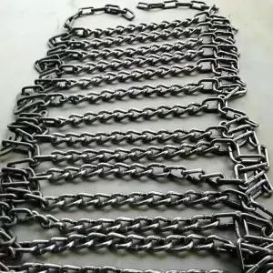 지게차 타이어 스노우체인 두꺼운 철끈 대형 미끄럼 체인 밀집형 겨울