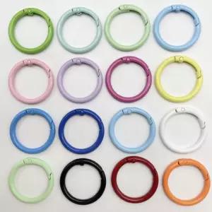 칼라 원터치링 3.3cm / 오링 악세사리 부속재료 스프링 키링