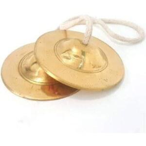 Metal Craft Manjeera 전통 악기 인도 음악 (8.9cm(3.5인치)) 뮤지컬 핸드메이드 타악기 - 핸드 심벌 만지라 페어 인디언