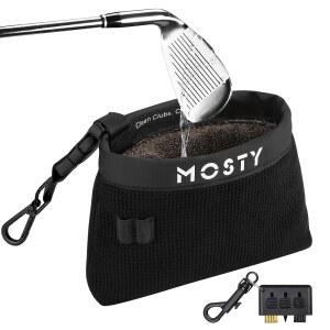 MOSTY 골프 클럽 및 볼 클리너 백, 내구성 있는 클리닝 키트 와셔 파우치, 백용 클리너, 남성 여성 골퍼를 위한 선물, 독특한 필수 액세서리