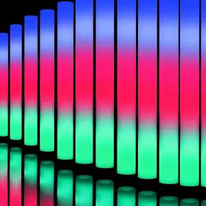 SHQDD 44 PCS 폼 글로우 스틱 벌크 컬러풀 플래싱 팩 라이트 업 결혼식 레이브 파티 할로윈 7월 4일의