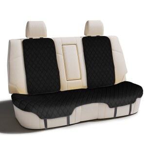 FH Group 자동차 시트 쿠션 Neosupreme - 범용 핏, 뒷좌석 카시트 쿠션, SUV, 세단, 밴 후면 세트용 미끄럼 방지 실리콘 뒷면이 있는 블랙