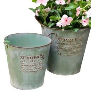 양철 화분 빈티지 바스켓 철제 마당 양동이 가든