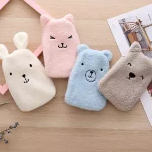 휴대용 온수 주머니 귀여운 보온 물주머니 동물 온수 주머니 겨울