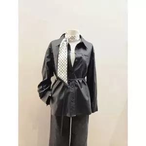 숲 벨티드 레더 셔츠형 자켓 SCRLE31