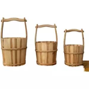 나무물통 소품 레트로 옛날감성 시대극 물바가지 소형 온천