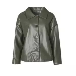 엠씨 모던 기본 카라 인조 가죽자켓 M53G053