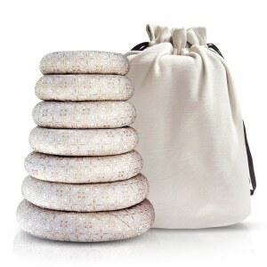 UPCEED 싱잉 볼 쿠션 세트 15.2-30.5cm(6-12인치) 티베트 볼용, 명상 사운드 힐링 및 크리스탈 액세서리용 수제 실크 브로케이드 라운드 베개 7개 (실버)