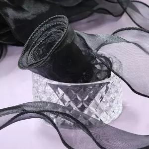 포장 망사리본 블랙 리본끈 선물포장재