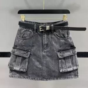 청치마바지 플레어 복고 청치마 치마바지 키작녀