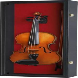 바이올린 디스플레이 케이스 걸이 스탠드 33인치 높이의 검은색 프레임이 우쿨렐레 피들에 맞습니다. +