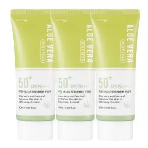 리얼 네이처 알로에 썬크림 60ml 3개 /SPF50+ PA++++ 3중기능성 선크림