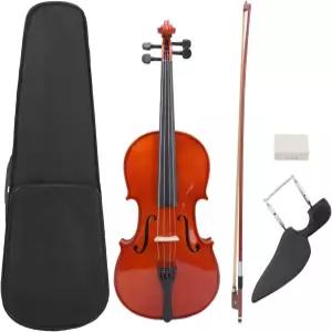 초보자를 위한 16인치 비올라 스프루스 솔리드 우드 구조와 보우 케이스 로진 현악기 오케스트라 연습 공연